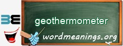 WordMeaning blackboard for geothermometer